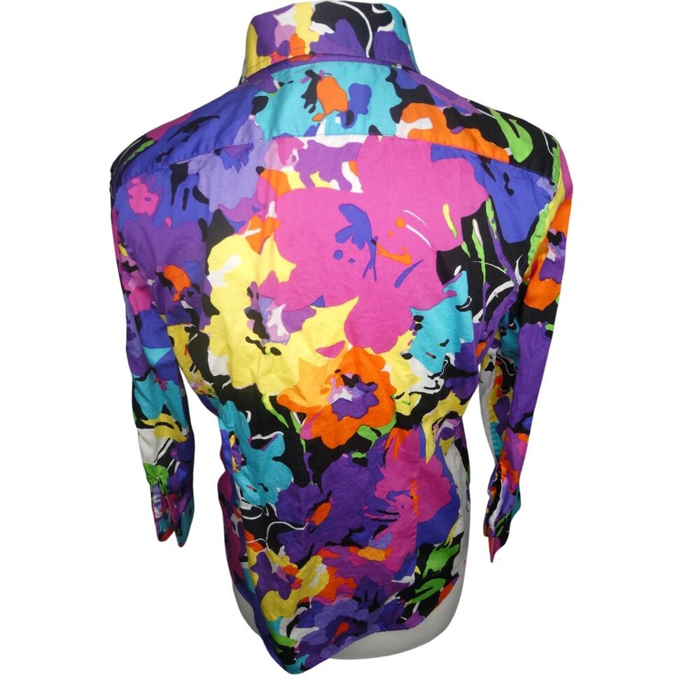 Ralph Lauren Women's Petite Long Sleeve Rainbow Top‎ - Picture 4 of 8